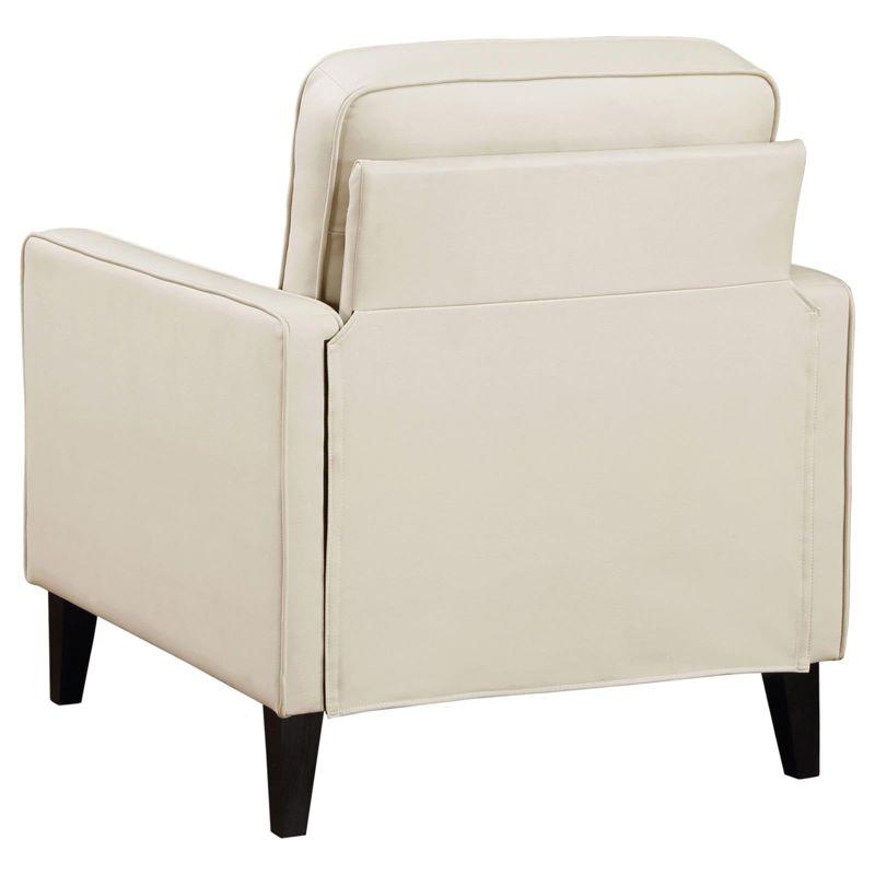 Coaster Jonah Upholstered Track Arm Accent Club Chair Ivory