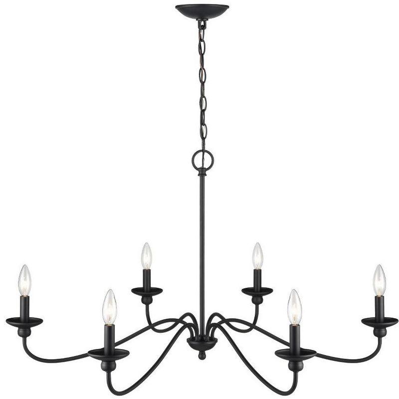 Millennium Lighting Delvona 6 - Light Chandelier in  Matte Black