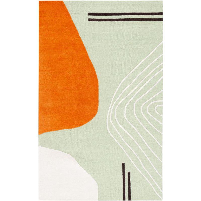 Rodeo Drive RD860 Hand Tufted Area Rug - Green/Rust - 8'x10' - Safavieh.