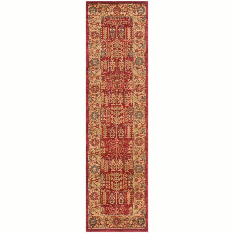 Mahal MAH697 Power Loomed Indoor Runner Rug - Red/Natural - 2'2"x8' - Safavieh.