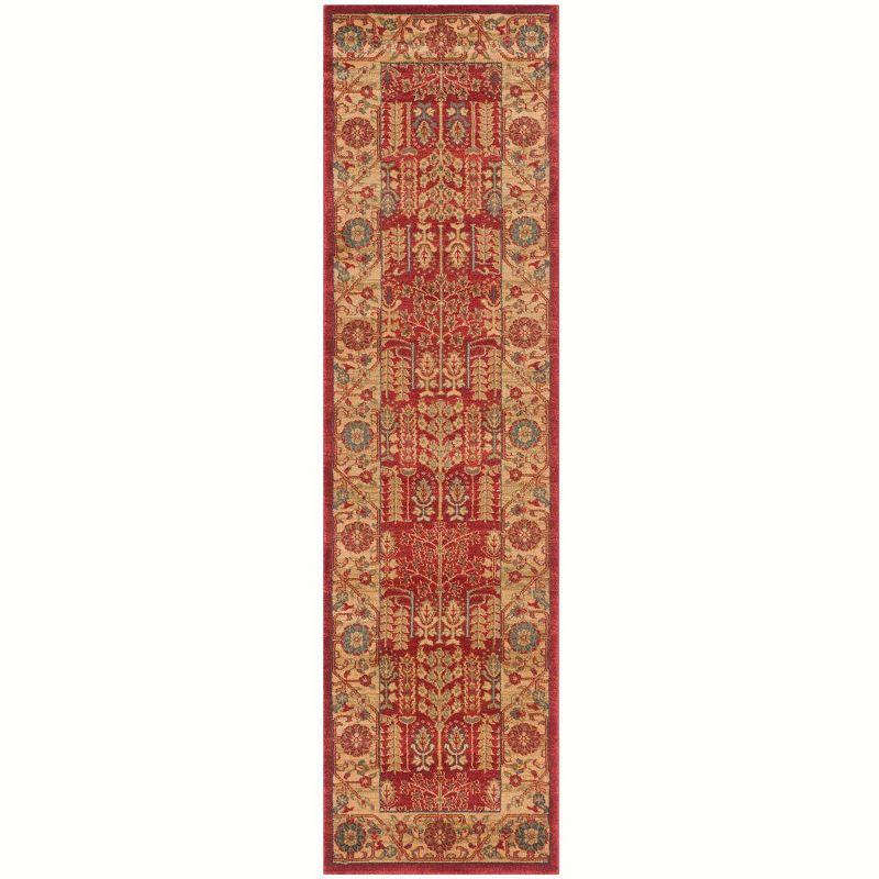 Elysian Red & Natural 26" Tufted Synthetic Runner Rug