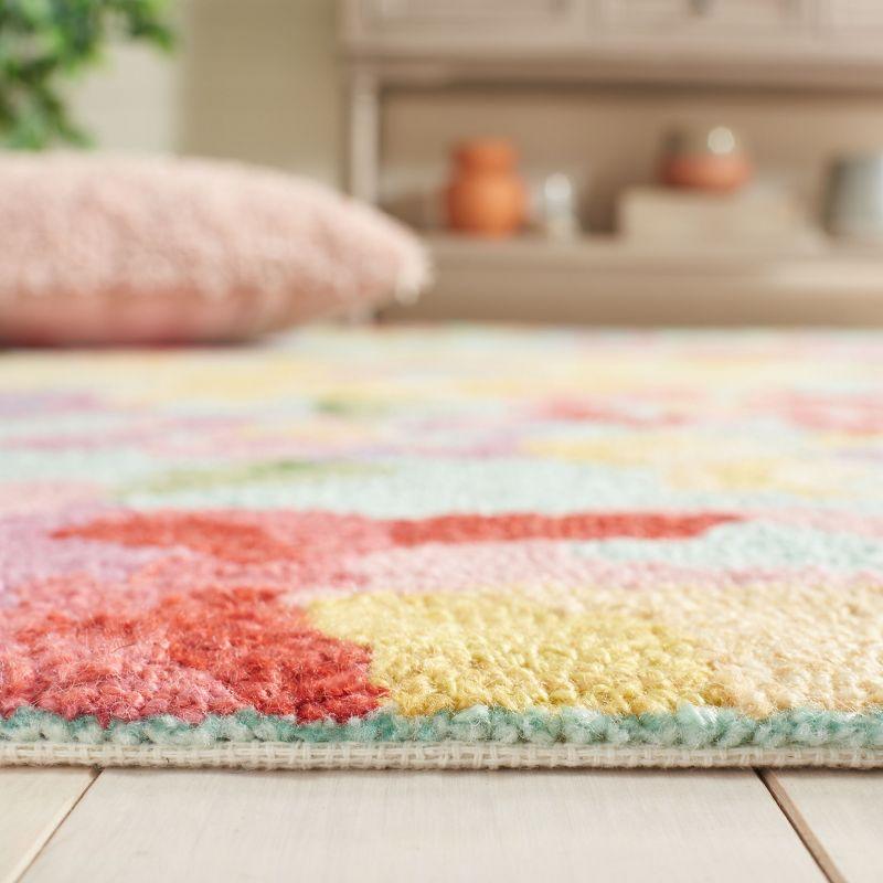 Easy Care ECR306 Handmade Tufted Area Rug - Blue/Pink - 5' X 8' - Safavieh