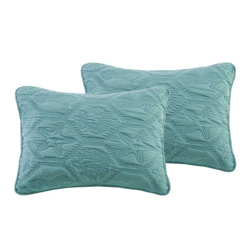 Shore Polyester Textured Sea Life Quilt Set