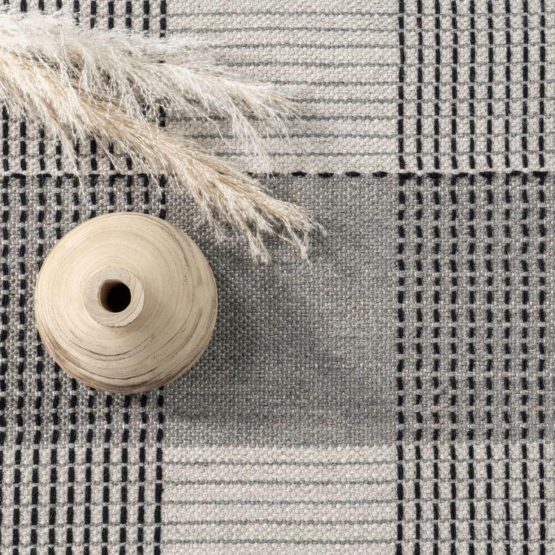 Nuloom Oregon Plaid Wool Area Rug, 6' x 9', Grey