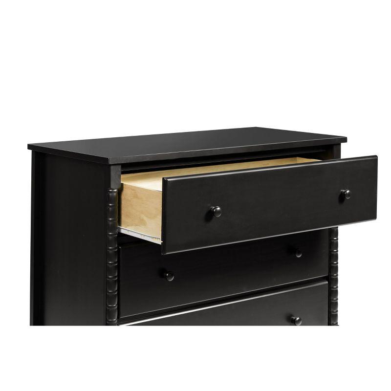 Jenny Lind Ebony Black Spindle 3-Drawer Nursery Dresser