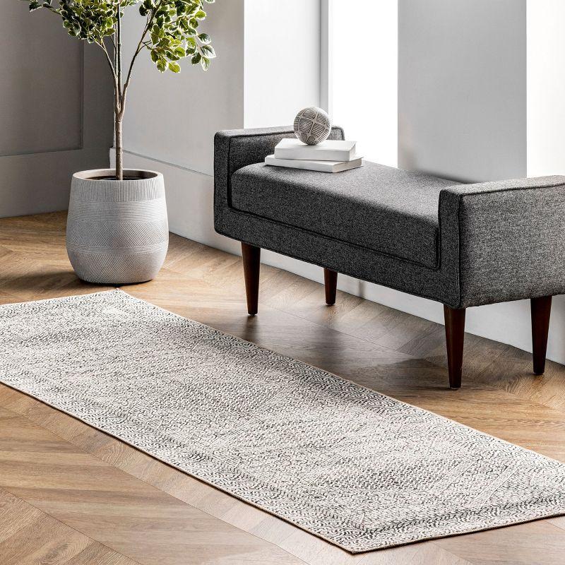 Nuloom Hart Abstract Pet Friendly Machine Washable Area Rug, Runner 2' 6" x 12', Grey