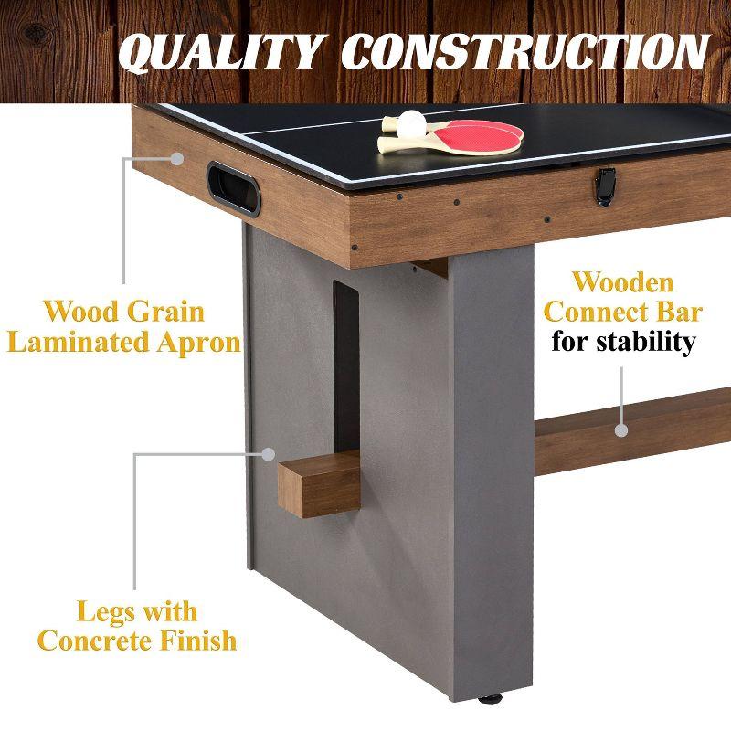 Barrington Billiards Company Barrington Urban Collection 54” 3-in-1 Combination Table includes  Air Hockey, Foosball, And Table Tennis