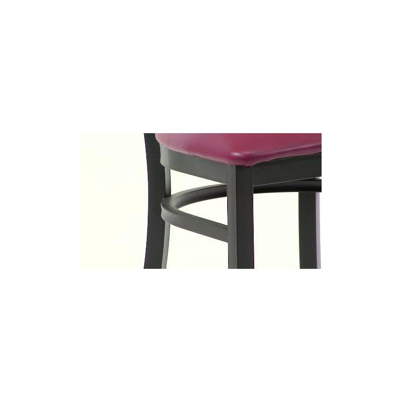 Flash Furniture HERCULES Series Black Vertical Back Metal Restaurant Barstool - Walnut Wood Seat