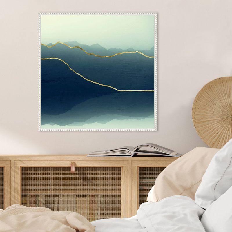 Amanti Art Gold Lined Alps by Dirk Wustenhagen Framed Canvas Wall Art