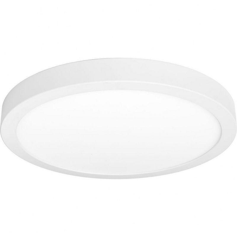 Progress Lighting Edgelit 1-Light Flush Mount, White, Plastic, 14" - Modern, Energy Efficient, Wet Rated, Title 24, ENERGY STAR
