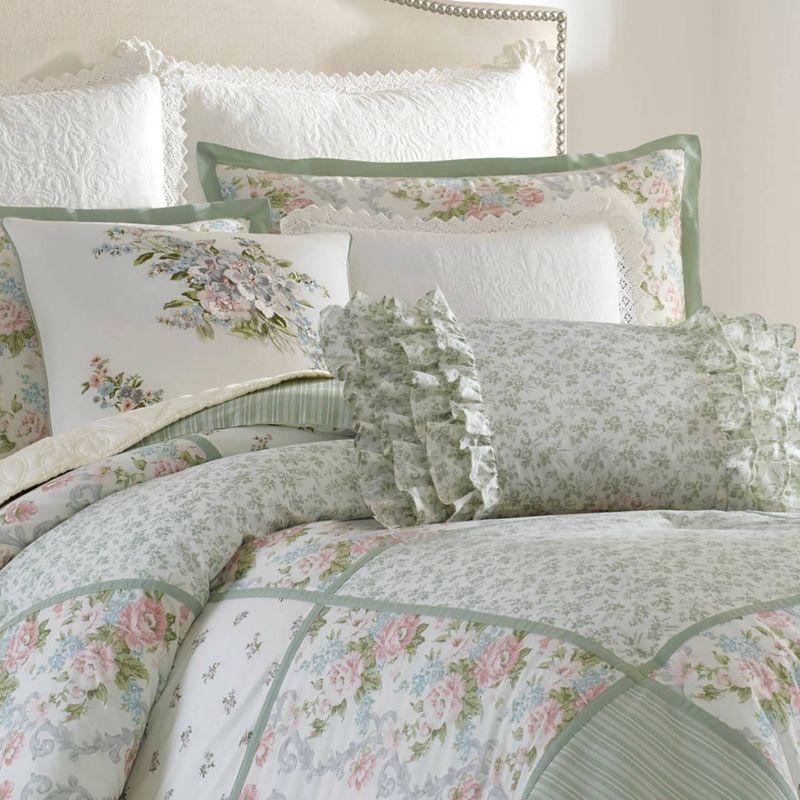 Laura Ashley Harper Green Cotton Comforter Set & Reviews | Wayfair