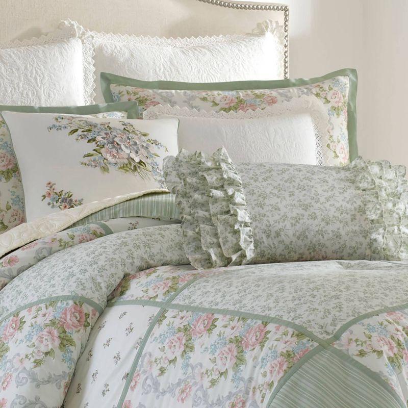 Laura Ashley Harper Green Cotton Comforter Set