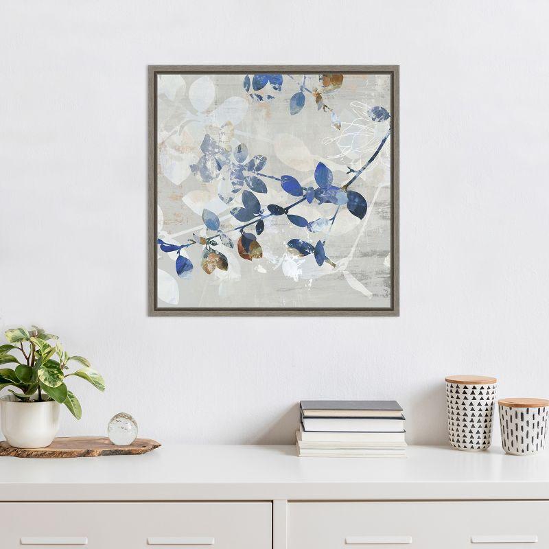 Amanti Art Golden Blue I by Asia Jensen Canvas Wall Art Print Framed 22 x 22-in.