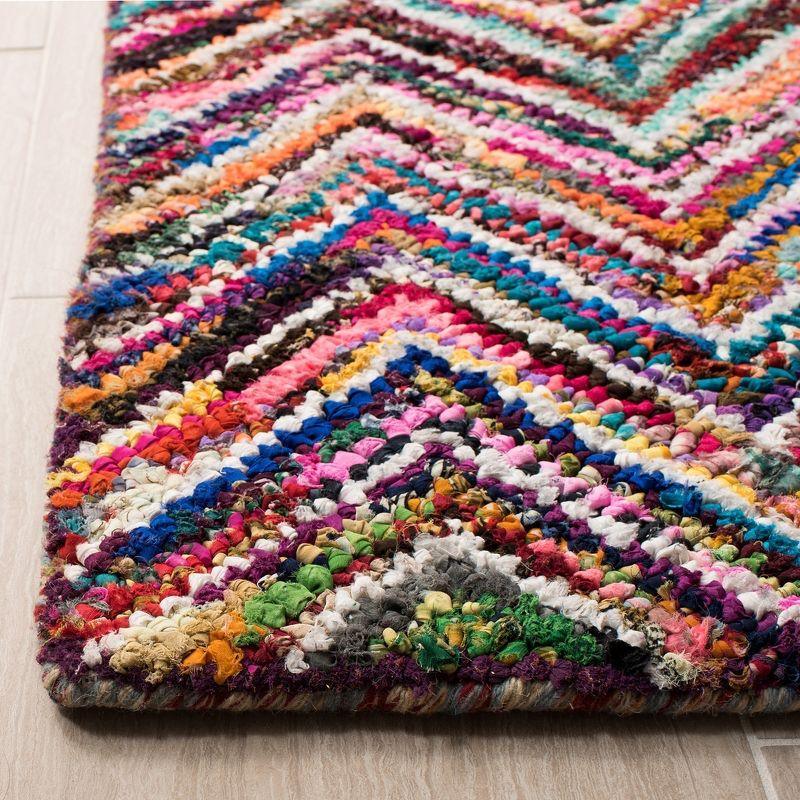 Handmade Multicolor Tufted Cotton Area Rug