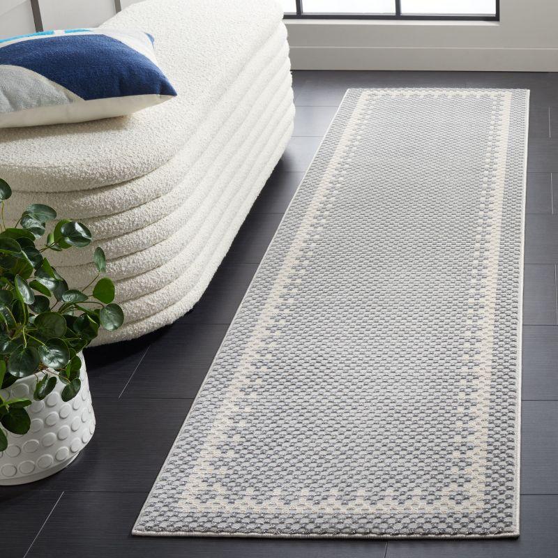 Continental CON118 Machine Made Loomed Runner Rug - Grey/Beige - 2'-2" x 8'-0" - Safavieh