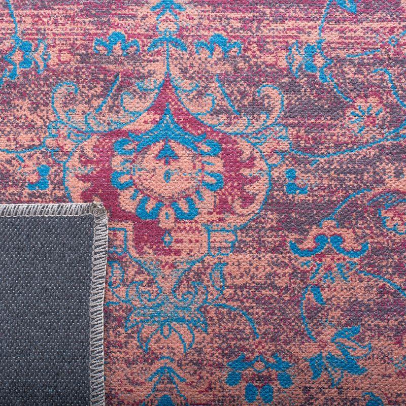 Serapi SEP550 Power Loomed Machine Washable Skid-Resistant Indoor Accent Rug - Gold/Blue - 4'x6' - Safavieh