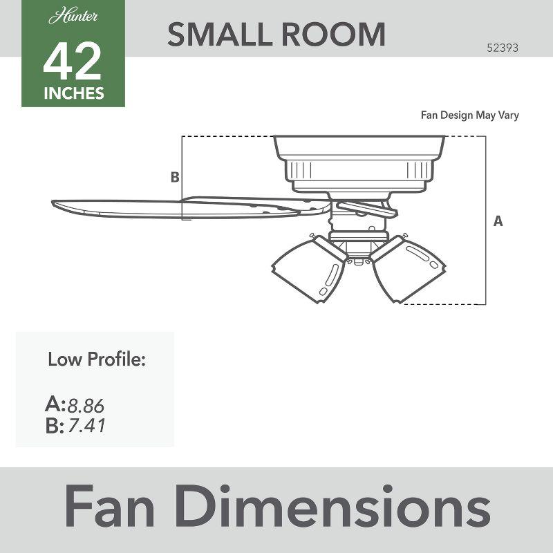 42" Newsome 5 - Blade Flush Mount Ceiling Fan with Lights and Pull Chains