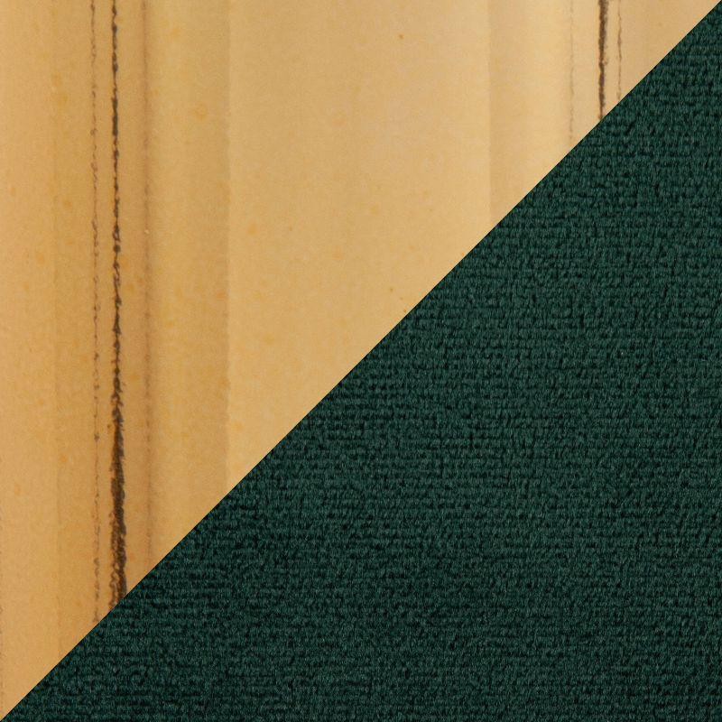 LumiSource Set of 2 Claire Upholstered Counter Height Barstools Green/Gold:: Velvet, Swivel, Steel Legs, Foam Filled