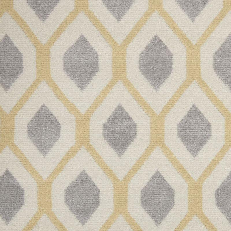 Handmade White Geometric Synthetic 5' x 7' Area Rug