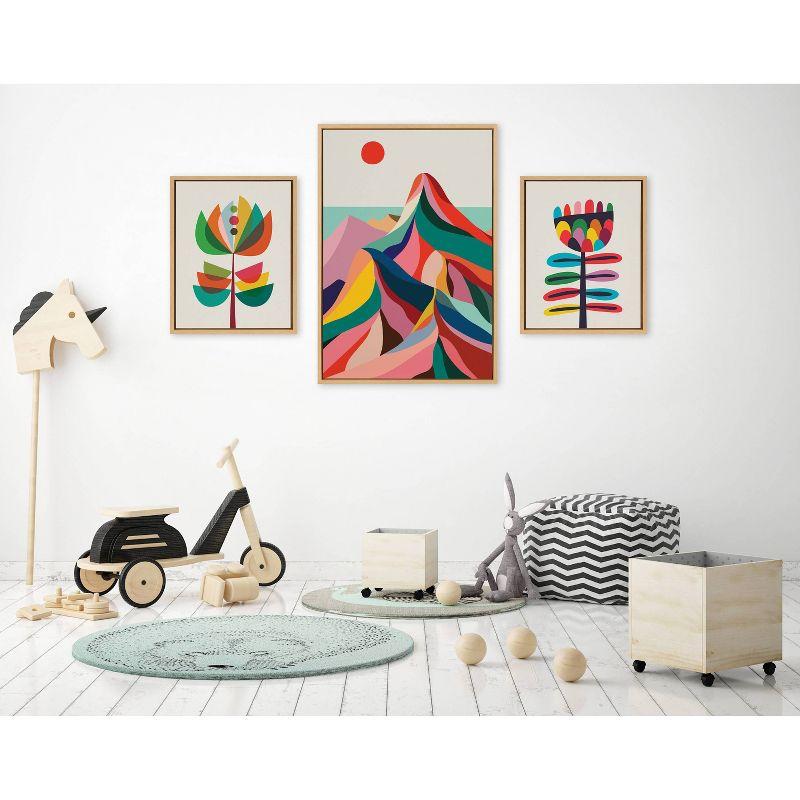 Kate & Laurel All Things Decor: Sylvie MCM Art Set, Rachel Lee, Floating Frame, Home Decor