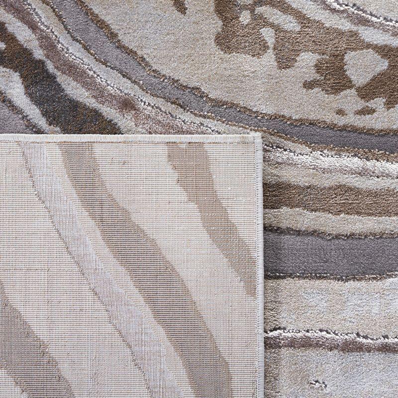 Wade Logan® Swindle Abstract Gray/Beige Area Rug