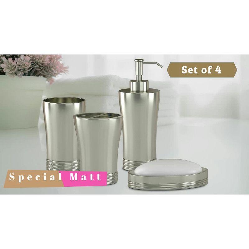 Special Metal Square Facial Tissue Box Cover - Nu Steel: Stainless Steel Holder, Pewter Finish, Bathroom Accessory
