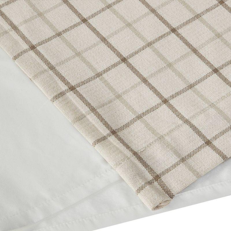 Anaheim Woven Plaid Room Darkening Thermal Fleece Lined Single Curtain Panel