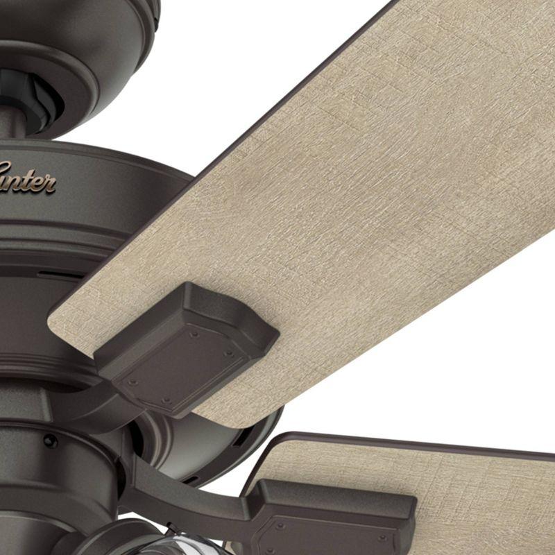 Hunter Fan 52" Crestfield 5 - Blade Modern Farmhouse Indoor Ceiling Fan with Light and Pull Chains