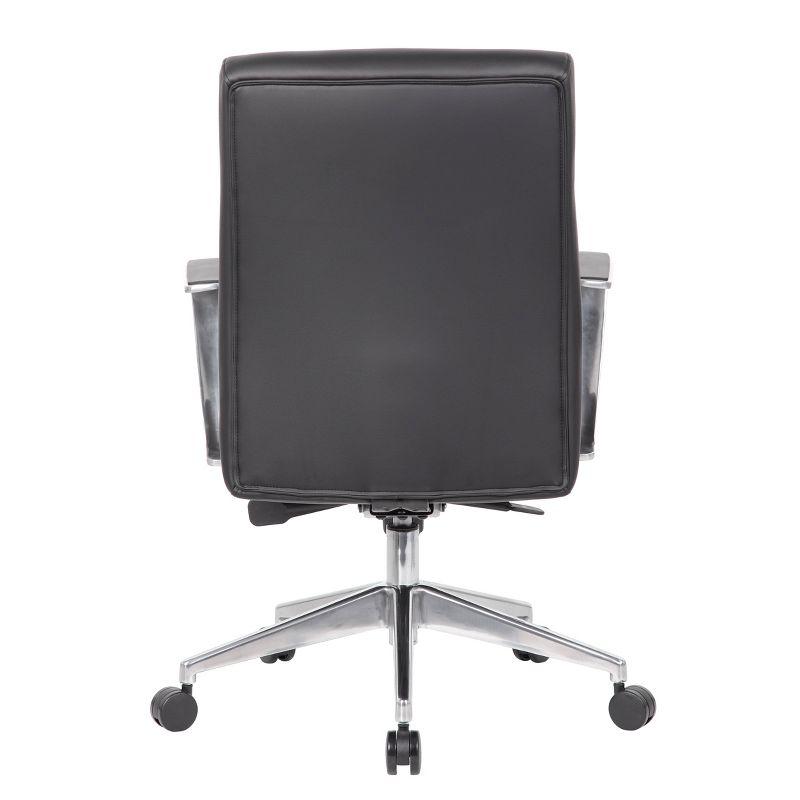 Boss Office Products Conference Chair Black: Ergonomic, Swivel, Lumbar Support, Adjustable Height