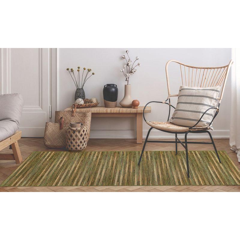 Liora Manne Marina Stripes Indoor/Outdoor Rug Green 6'6" x 9'4"