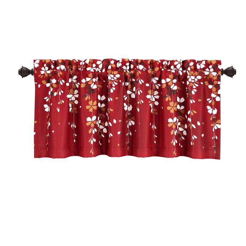 Lush Decor Floral Tailored 52'' W Window Valance