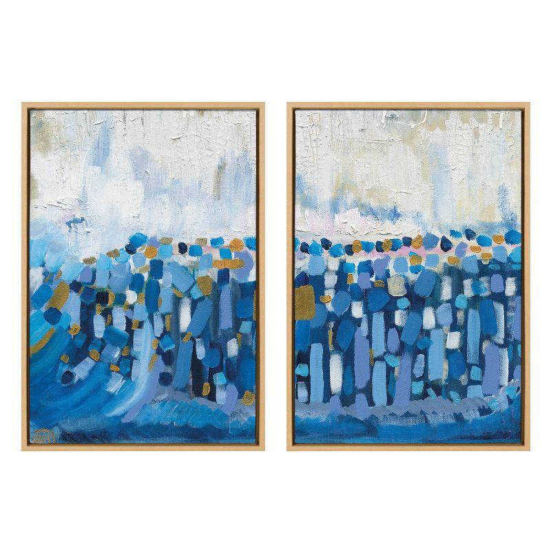 (Set of 2) 23" x 33" Sylvie Queen Elizabeth II Framed Canvas Set Natural - Kate & Laurel All Things Decor