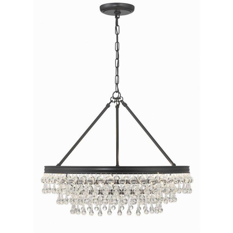 Crystorama Lighting Calypso 6 - Light Chandelier in  Matte Black
