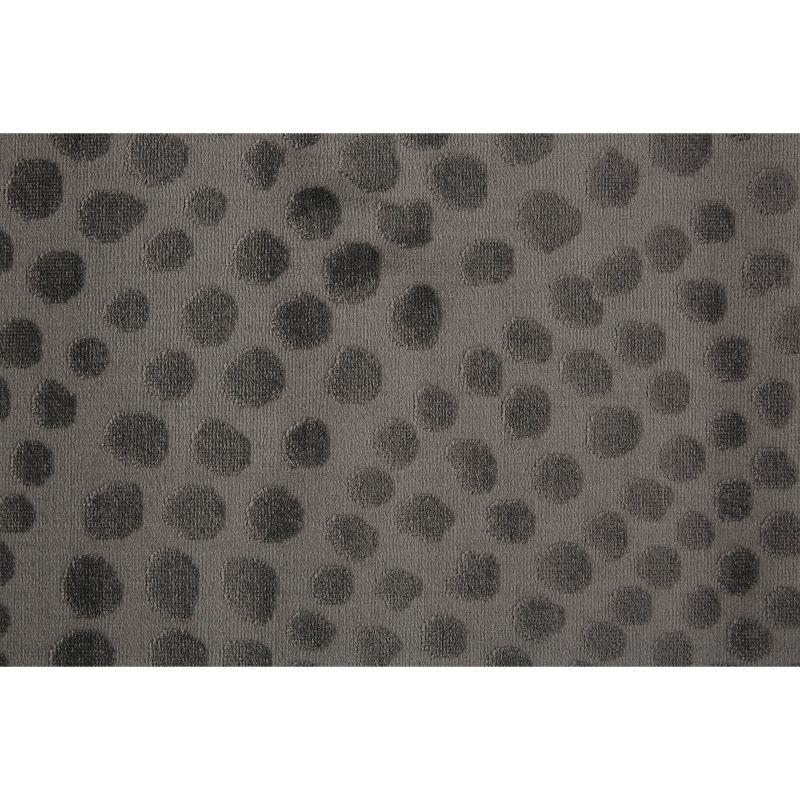 Gaspar Modern Polka Dots Gray/Silver/Ivory Area Rug