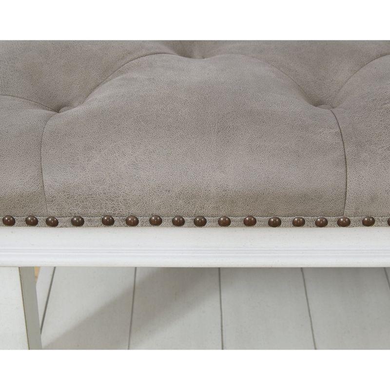 Signature Design by Ashley Contemporary Kanwyn Upholstered Ottoman Coffee Table, Whitewash