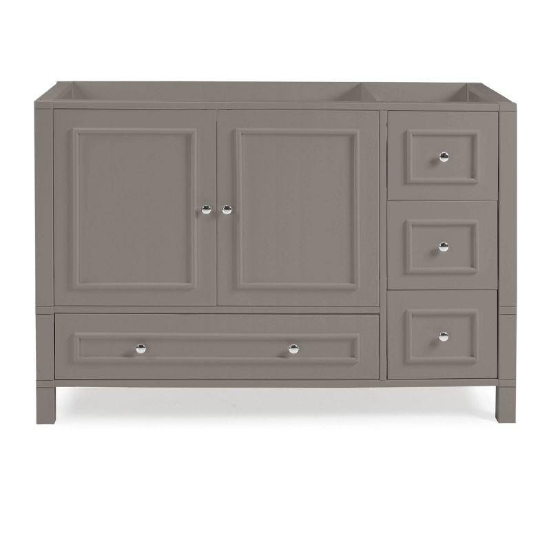 48" Williamsburg Gray Double Freestanding Vanity Cabinet