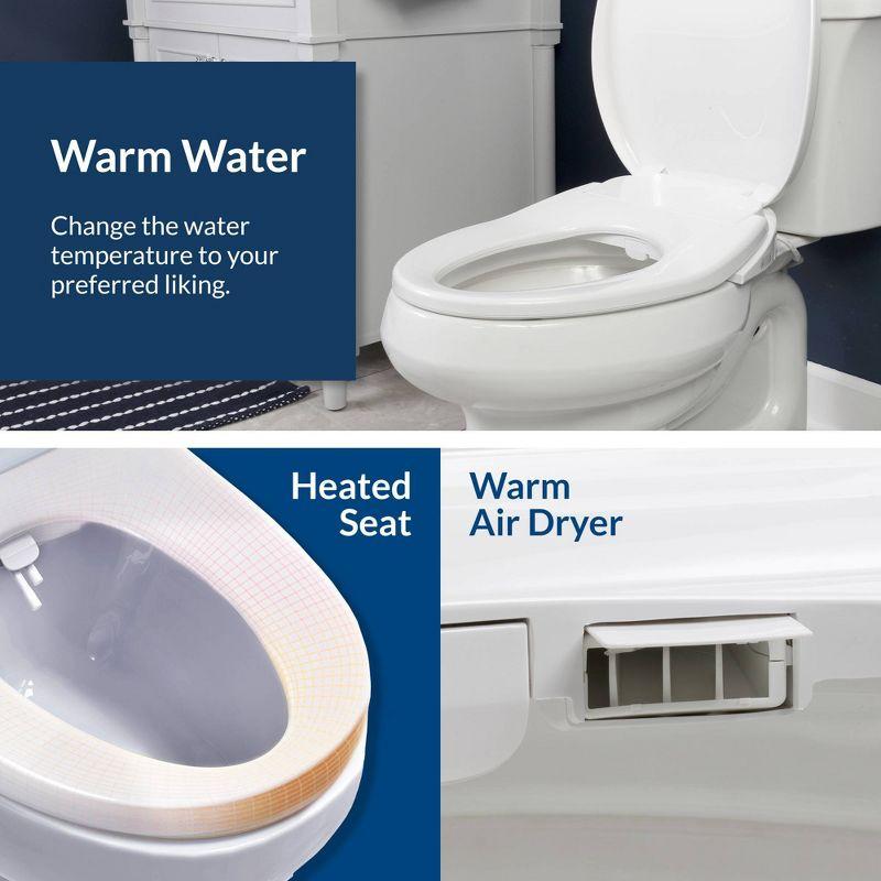 Bio Bidet by Bemis 550 Electric Smart Bidet Seat in Elongated White with Drylette Towels