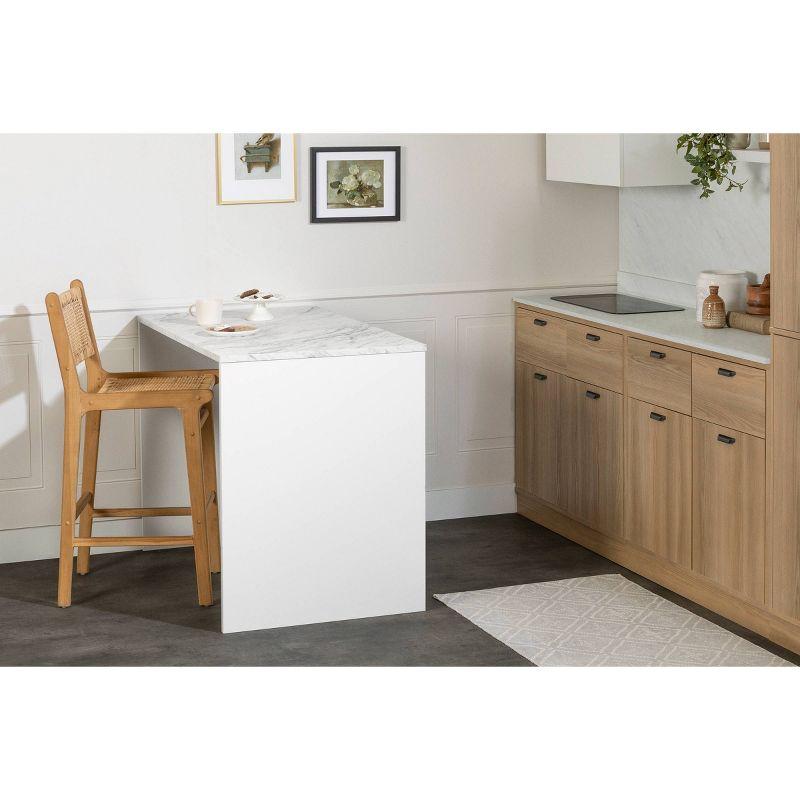 South Shore Amaro Kitchen Island: Storage, 4 Drawers, 2 Doors, Laminate Surface