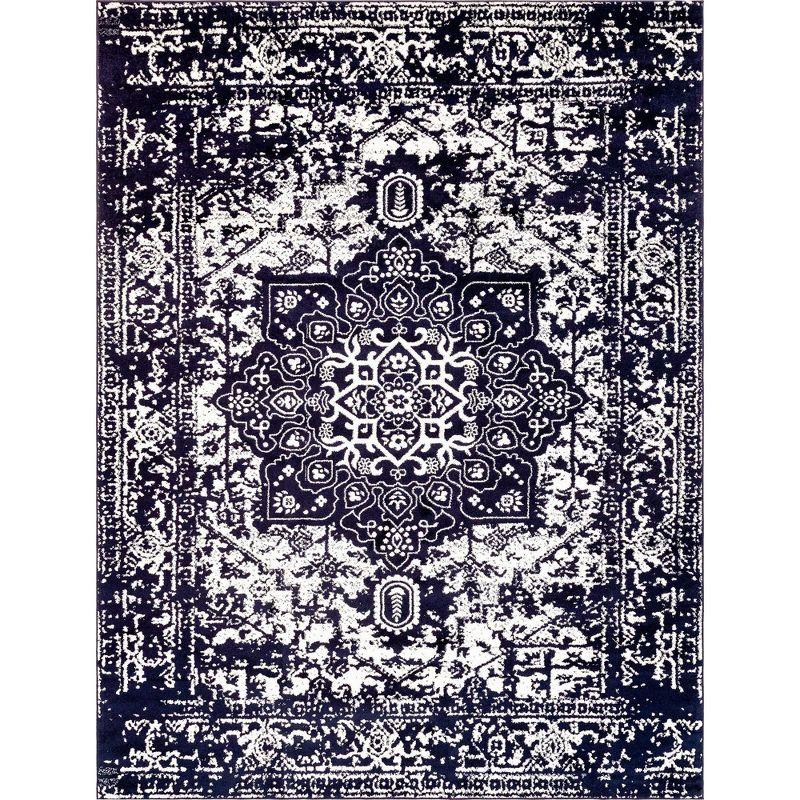 Unique Loom 10' 0 x 13' 1 Navy Blue Richmond Medallion Area Rug
