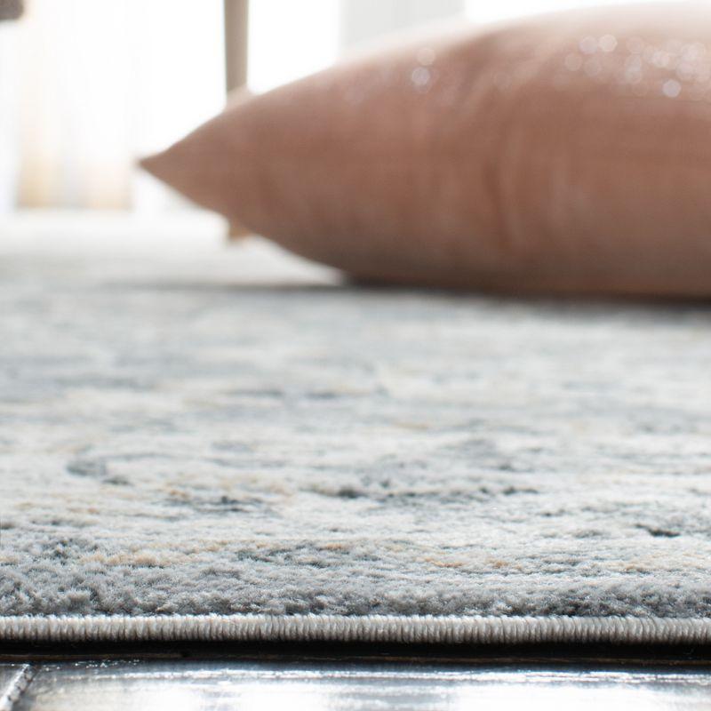 Isabella ISA940 Power Loomed Area Rug - Grey/Cream - 4'x6' - Safavieh