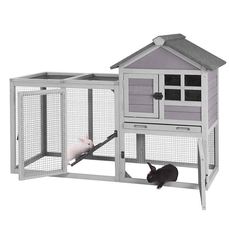 XZ7002 Bunny Cage Gray 51.6"L x 25.2"W x 36.2"H