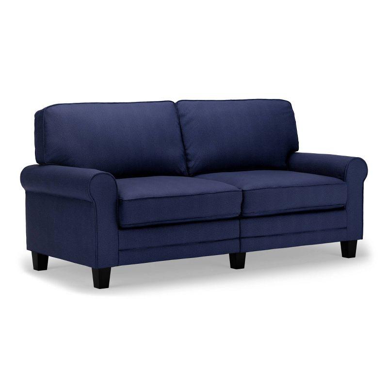 Serta Copenhagen 73" Rolled Arm Sofa, Easy Care Fabric, Soft Pillow Back, Pocket Coil Seat Cushions