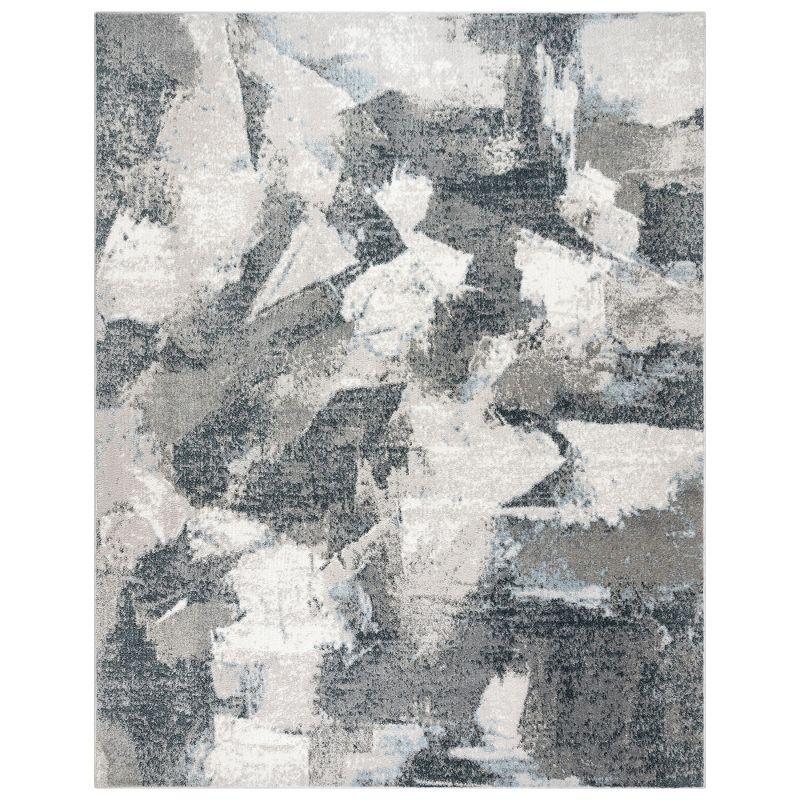 Gertmenian Alor Eze  Modern Abstract Gray Indoor Polypropylene Area Rug