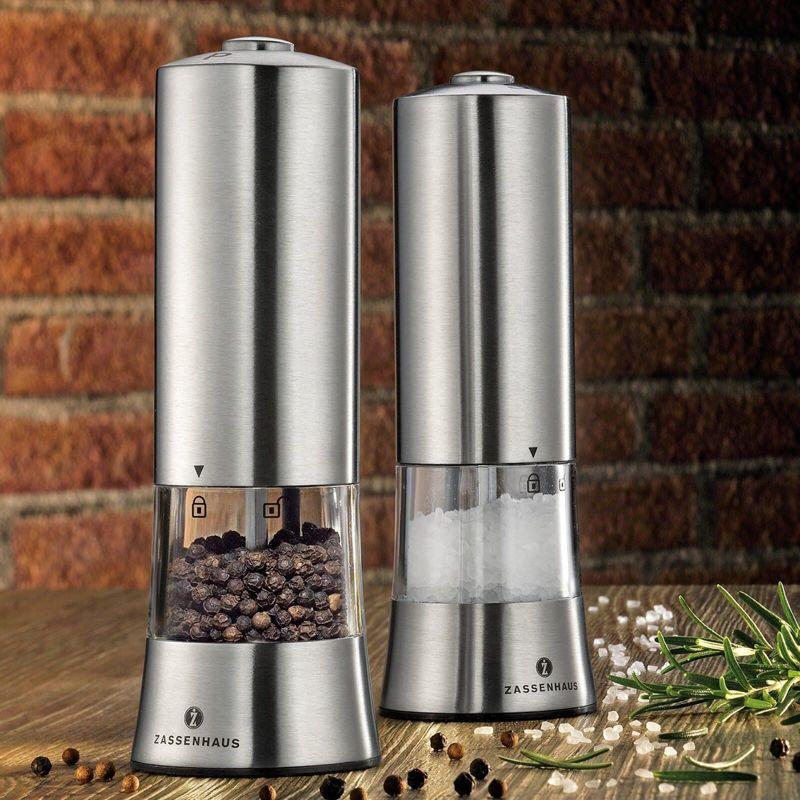 Frieling Zassenhaus Gera Stainless Steel/Acrylic Electric Salt Mill