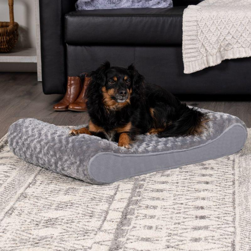 FurHaven Ultra Plush Luxe Lounger Orthopedic Dog Bed - Medium, Gray