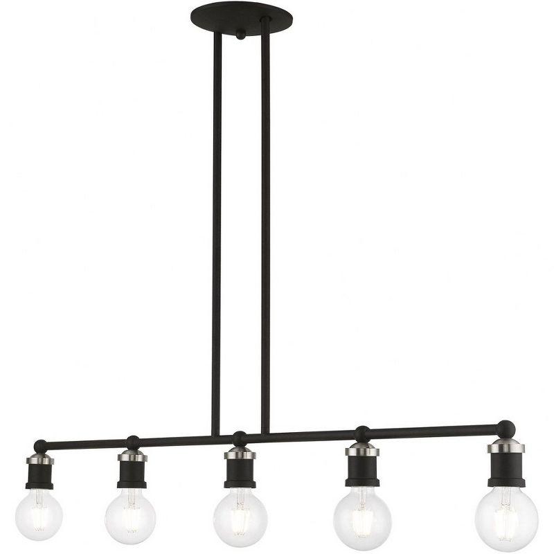 Livex Lighting Lansdale 5 - Light Chandelier in  Black/Brushed Nickel