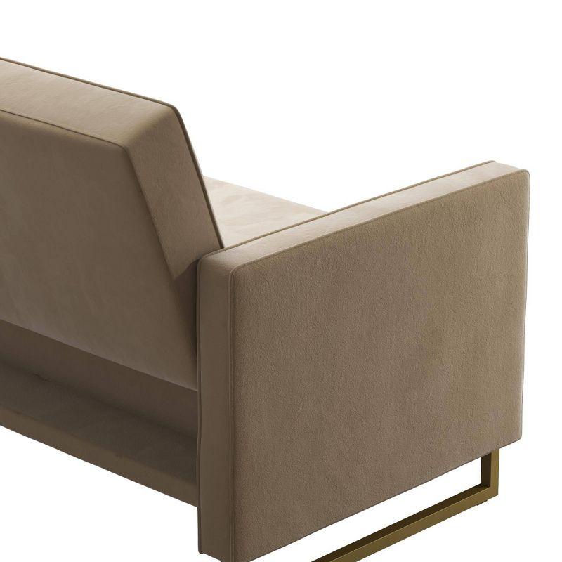 Skylar Full / Double 77'' Velvet Tufted Convertible Sofa