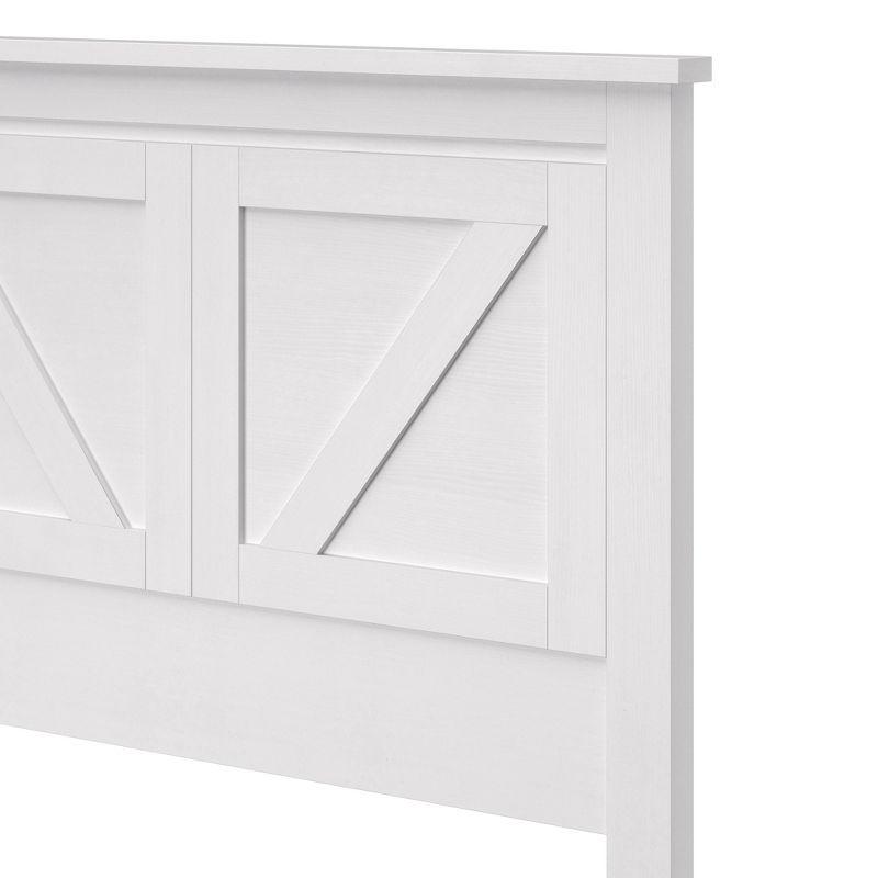 Glenwillow Home Farmhouse Style Wood Panel Headboard in Gloss White, Twin Size