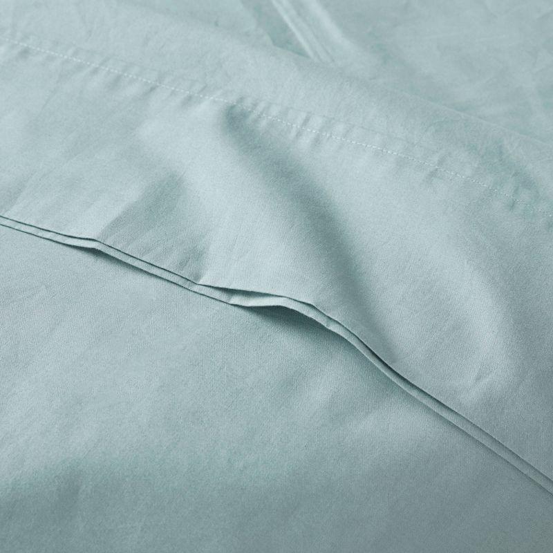 Madison Park Peached Percale 200 Thread Count Relaxed Cotton Percale Sheet Set