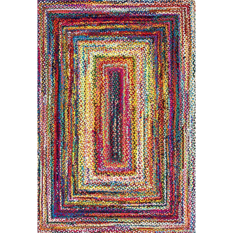 Nuloom Tammara Bohemian Hand Braided Indoor Area Rug, Square 6', Multi